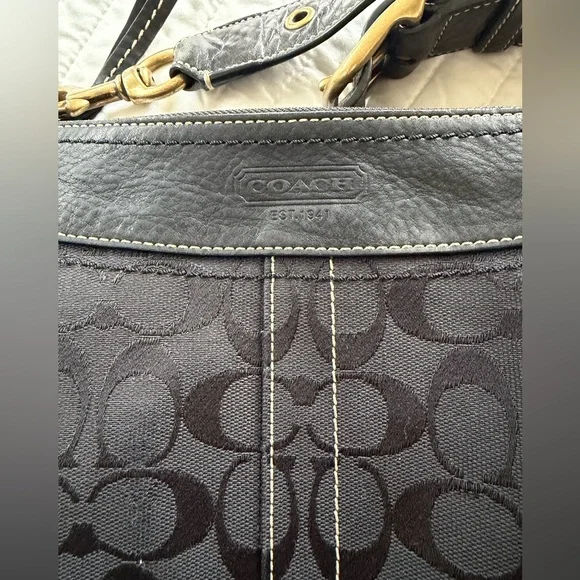 Coach Black Interior Bag with Gold Accents - Picture 2 of 11